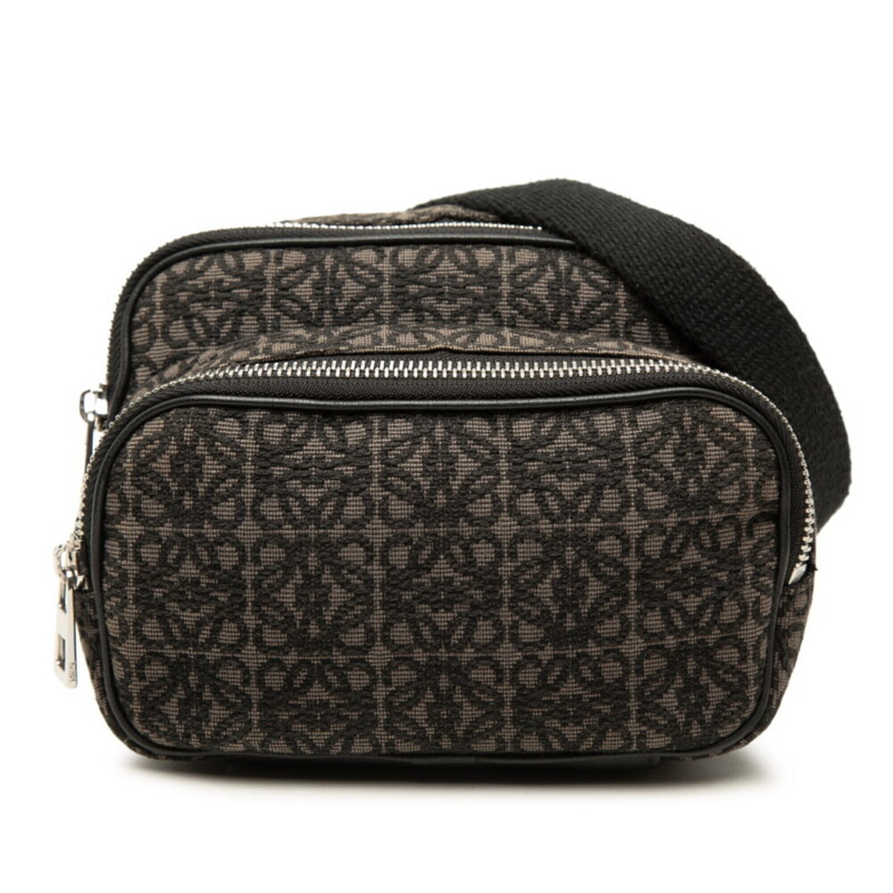 Loewe Anagram Crossbody Shoulder Bag, Brown Canvas Leather, Women's LOEWE